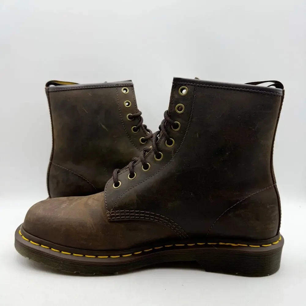 Dr. Martens Mens 1460 8 Eye Boots EU 43 US 10 Brown Leather Lace Up EUC